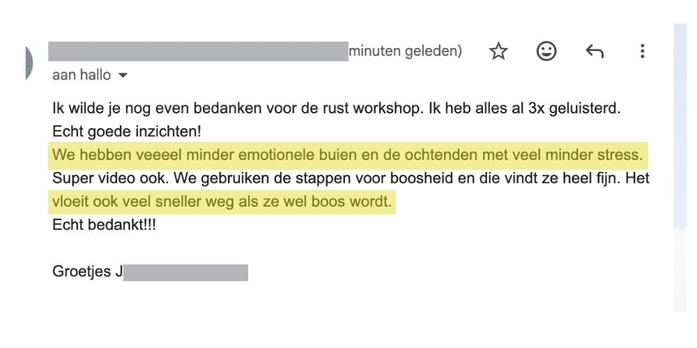 Ervaring van een moeder